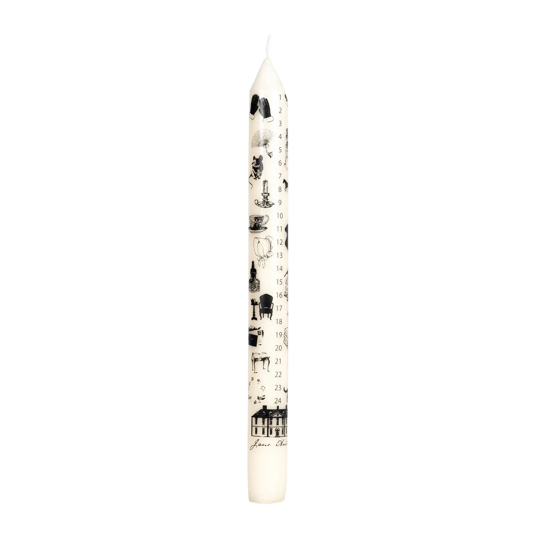Jane Austen Christmas Advent Candle