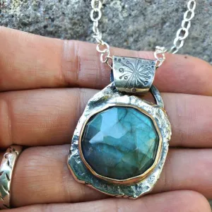 Labradorite Wildflower Necklace