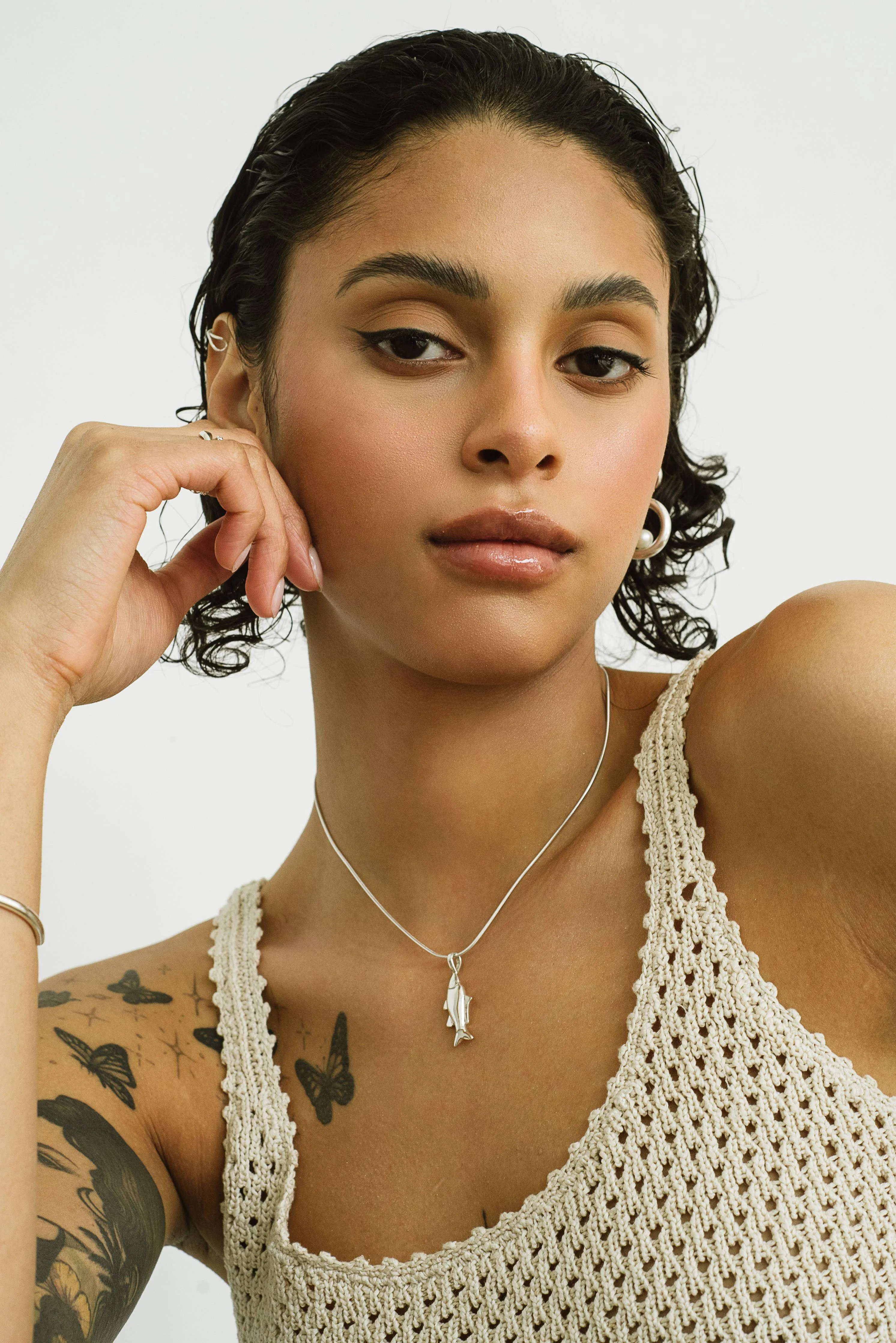 Lucky Fish Necklace - Sterling Silver