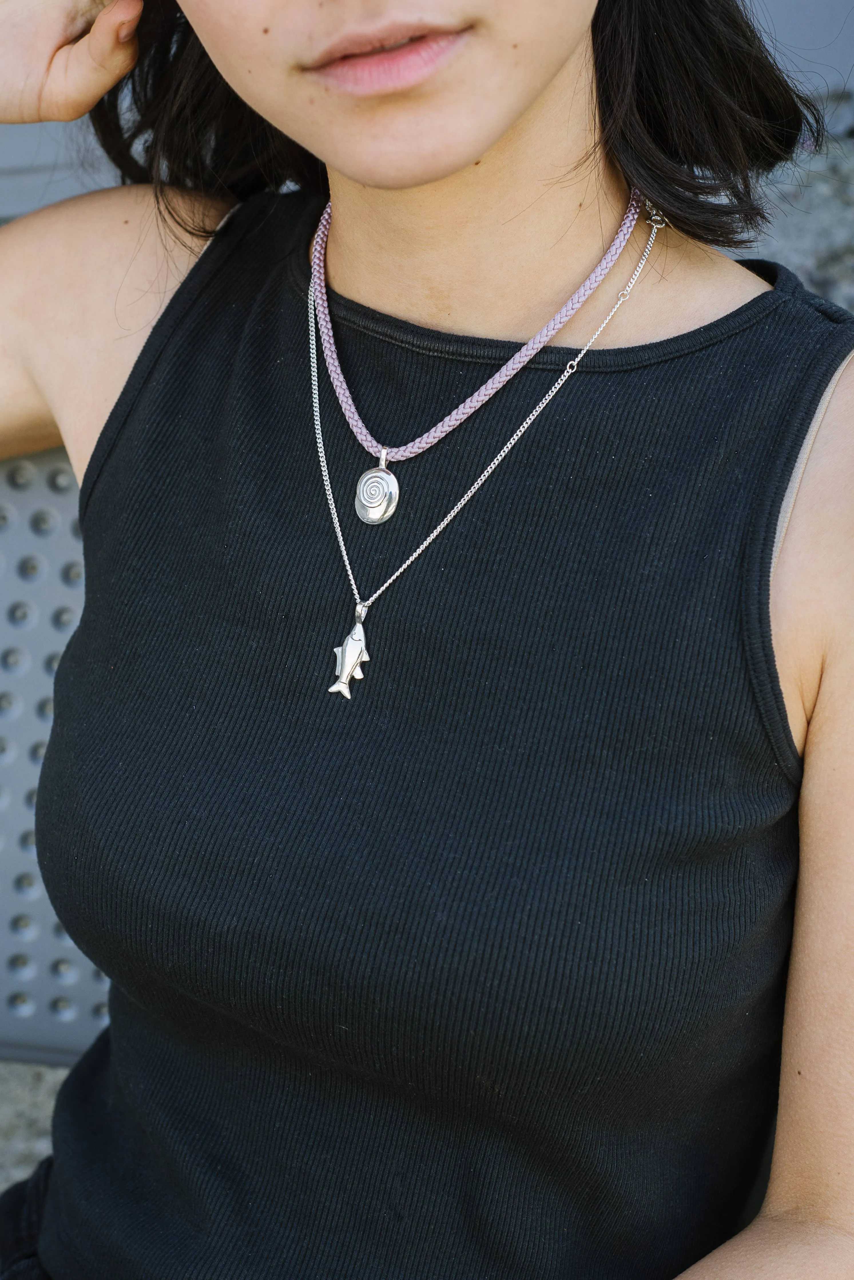 Lucky Fish Necklace - Sterling Silver