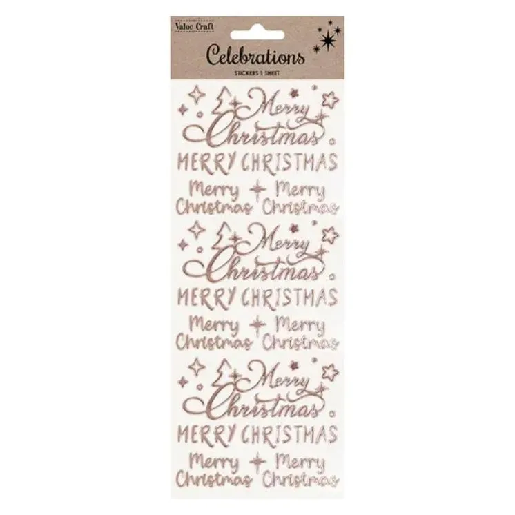 Merry Christmas Cursive Stickers