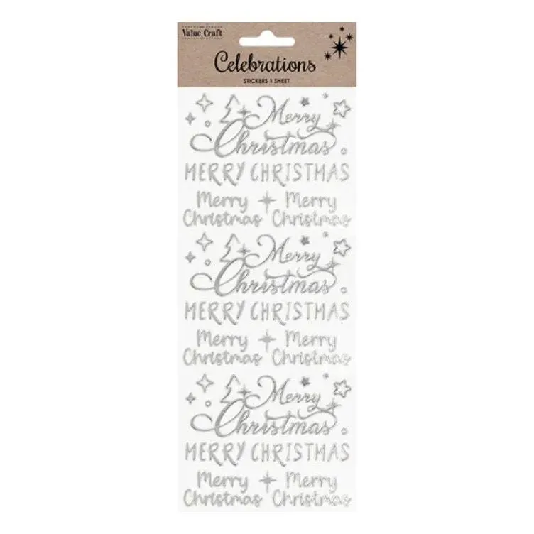 Merry Christmas Cursive Stickers