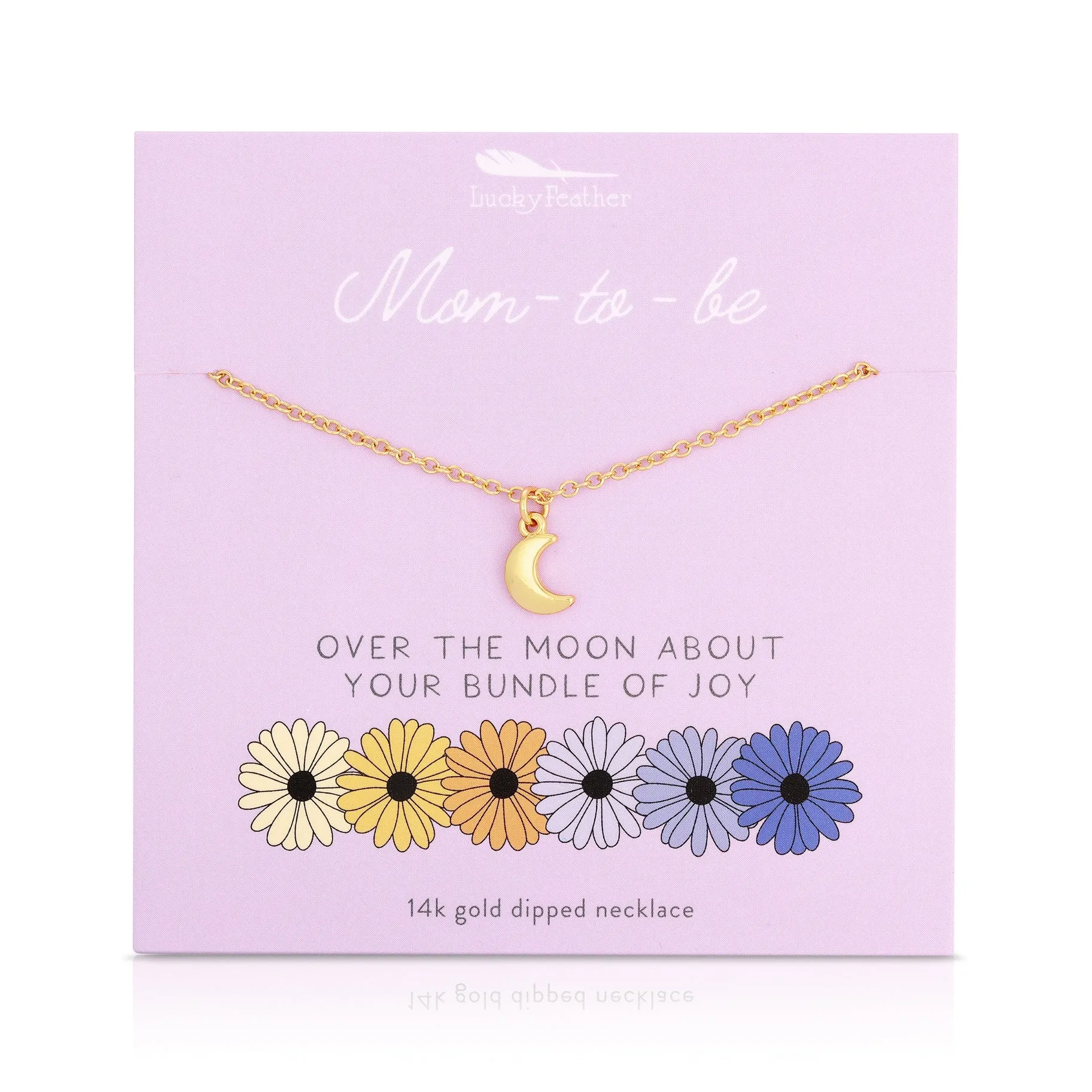 Mom to Be Necklace - Over the Moon for Your Bundle of Joy