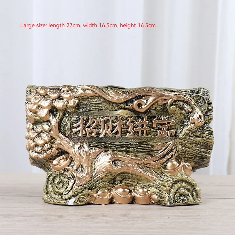 Personalized Retro Flower Pot Pachira Macrocarpa Banyan Scindapsus Aureus Bonsai Green Plant Pot