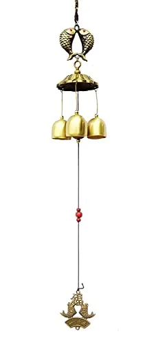 Qwick Click Feng Shui Home Positive Energy Good Sound Vastu Brass Windchime (20-inch)