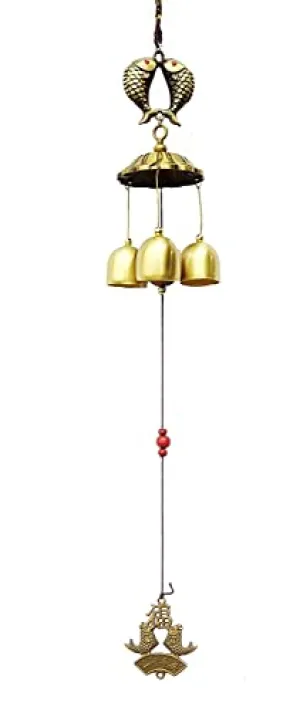 Qwick Click Feng Shui Home Positive Energy Good Sound Vastu Brass Windchime (20-inch)