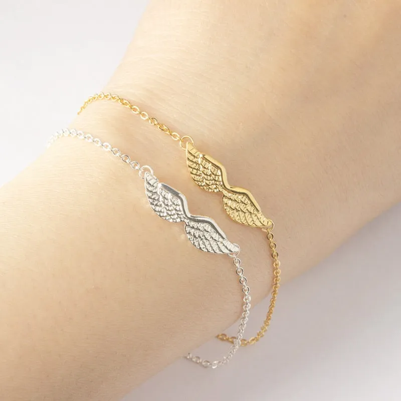 Stainless Steel Angel Wings Bracelets