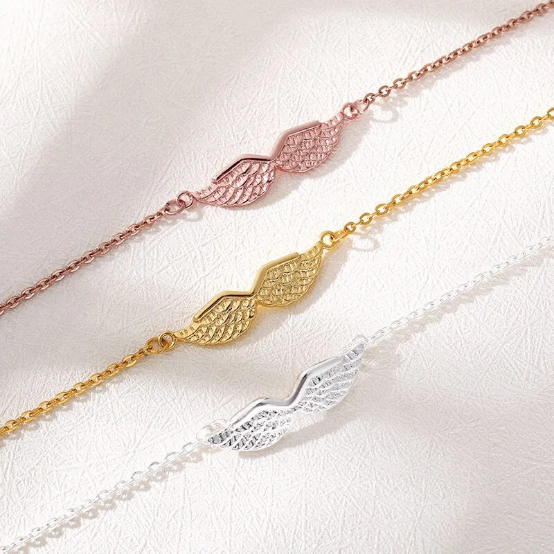 Stainless Steel Angel Wings Bracelets