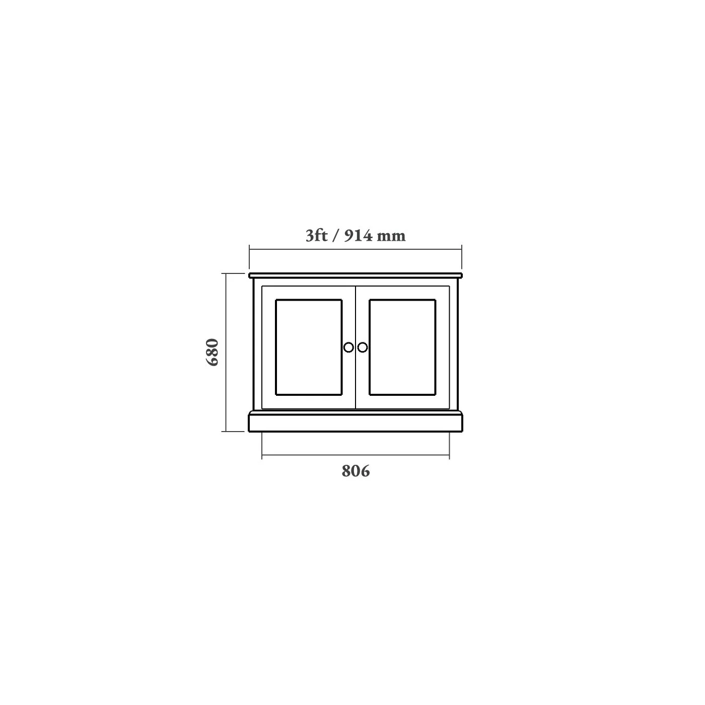 Traditional Shaker TV Cabinet