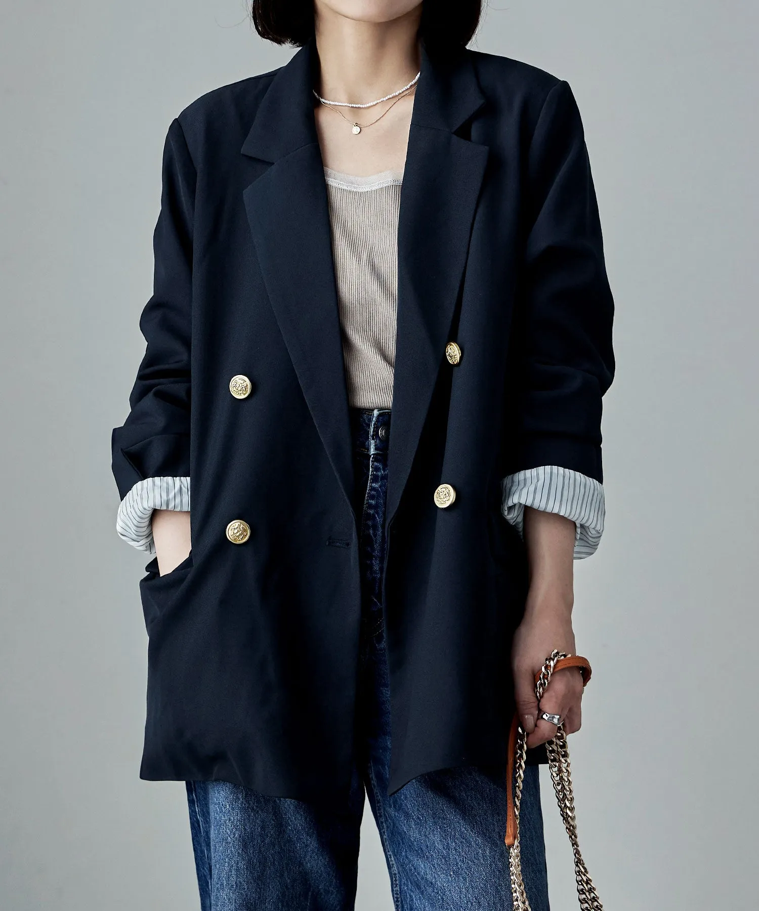 Traditional twill tailored jacket