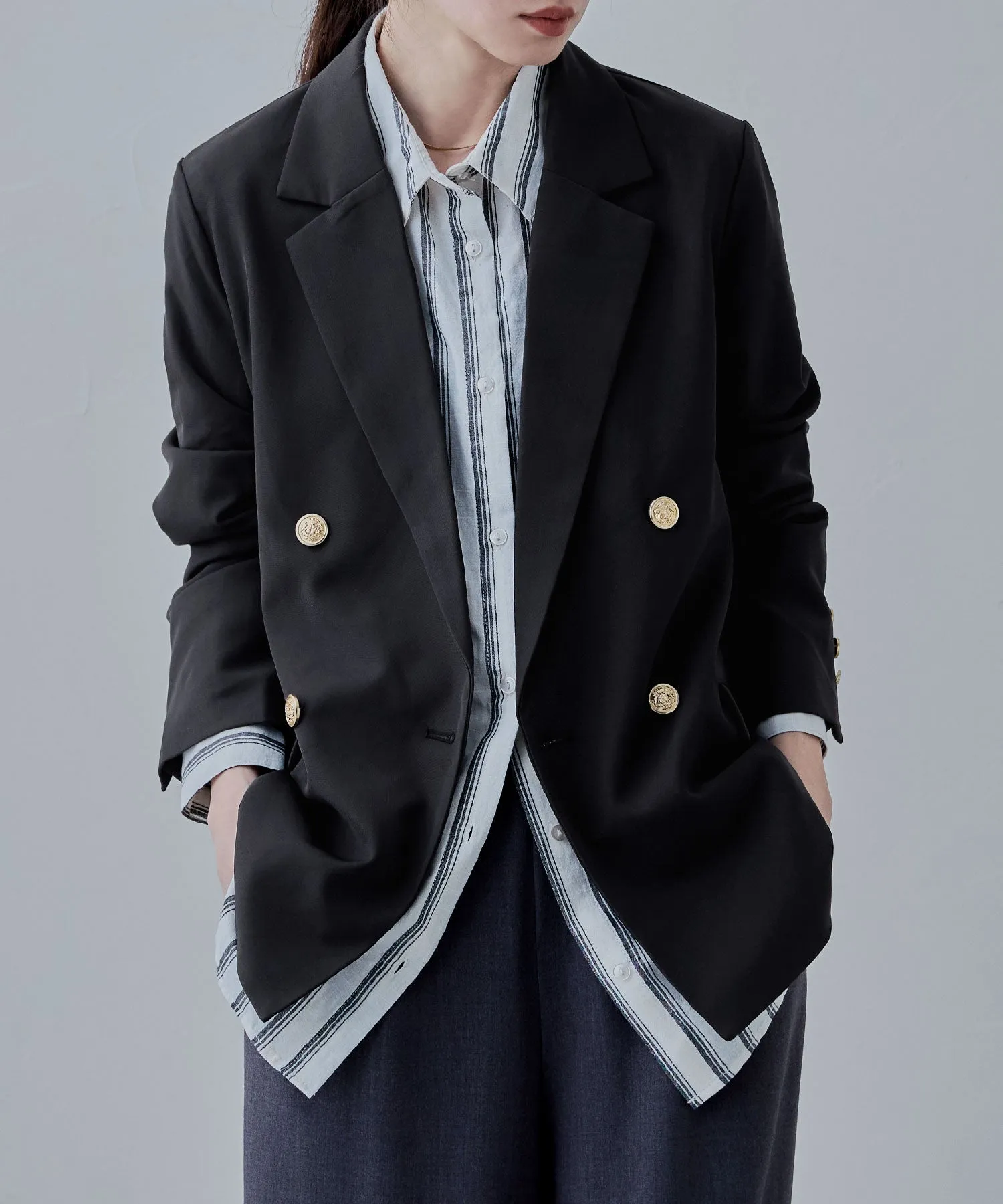 Traditional twill tailored jacket