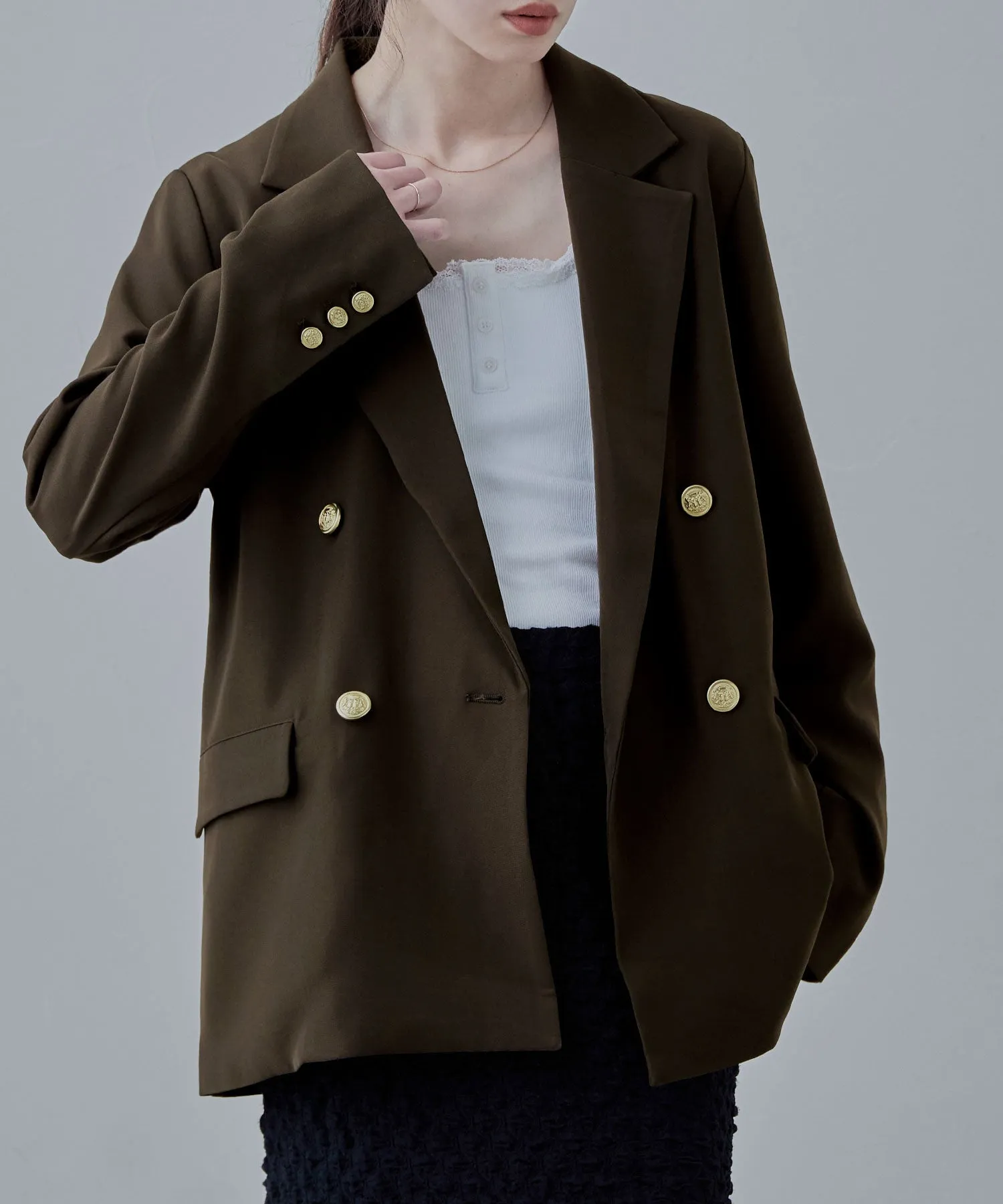 Traditional twill tailored jacket