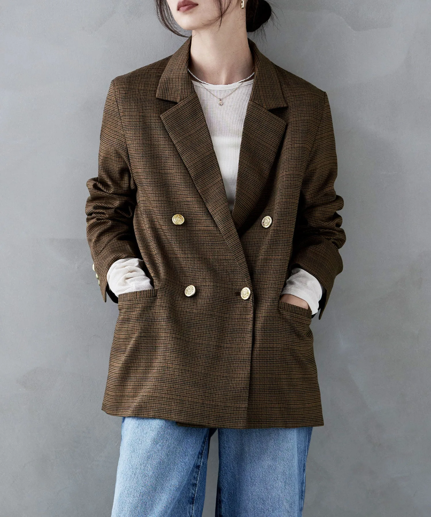 Traditional twill tailored jacket